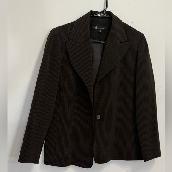 Larry Levine Dresses & Skirts - 2piece brown office siren work wear set office blazer skirt matching blazer set